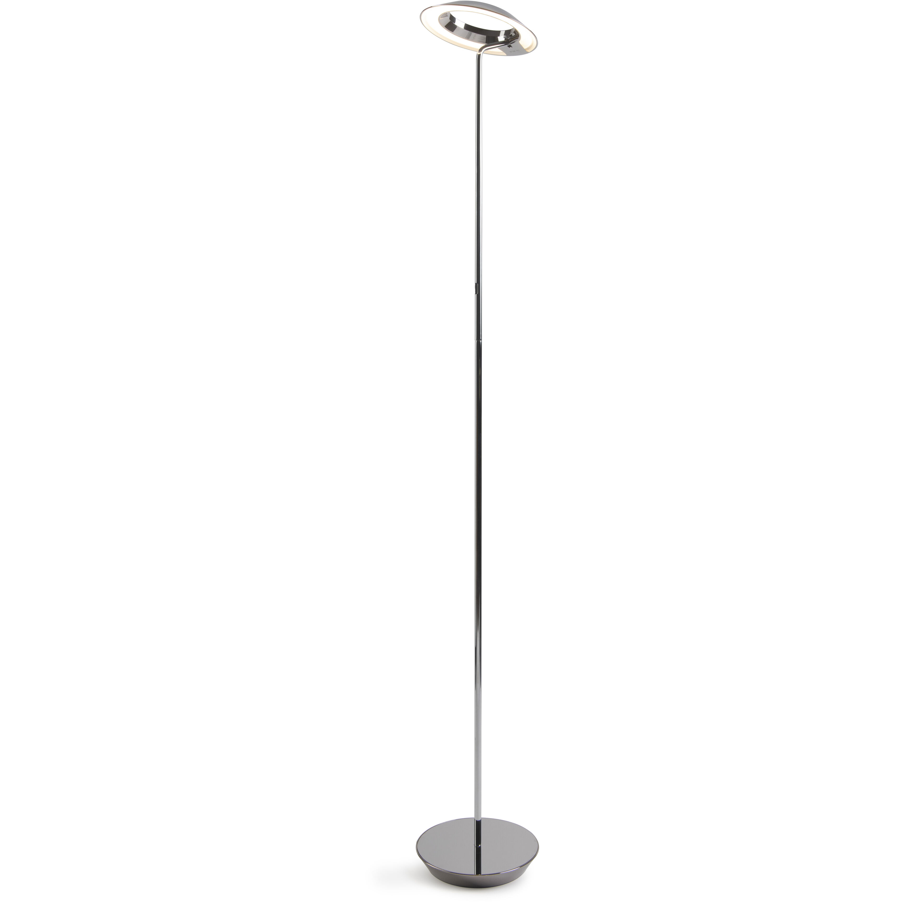 Royyo 45.5 inch 11.00 watt Chrome Floor Lamp Portable Light in Chrome With Chrome